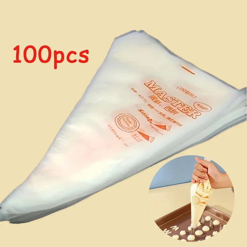 100pcs Disposable Pastry Bags